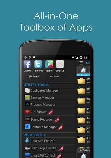 Run android online APK Ultra Explorer [Root Browser] from MyAndroid or emulate Ultra Explorer [Root Browser] using MyAndroid